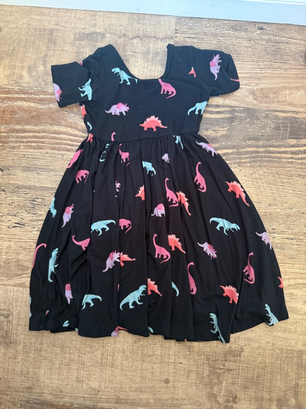 Kyte Black Dinosaur Print Dress